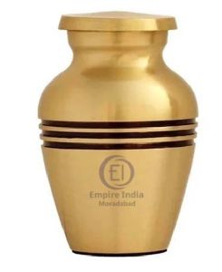 Empire India Polished Brass Keepsake Cremation Urn, Color : Gold