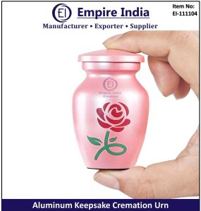 Pink Aluminum Keepsake Cremation Urn