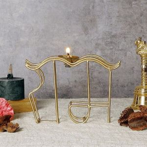 Brass RAM Symbol Diya