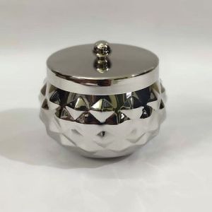 Decorative Silver Dry Fruit Jar