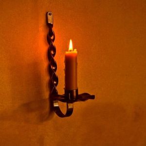 Metal Decorative Wall Hanging Candle Holder, Color : Golden