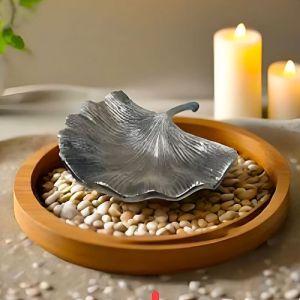 Silver Aluminium Leaf Shape Bowl