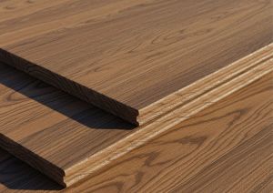 WPC Wood Mixed PVC Multi Board, Color : Brown 8x4