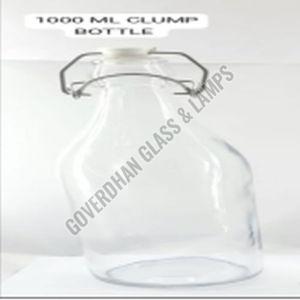 1000 Ml Glass Water Bottle with Clamp