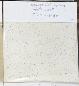 160 GSM Dotted Viscose Lycra Fabric, Color : Creamy, Width : 34 Inch