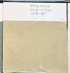 170 GSM Beige Jersey Lycra Fabric
