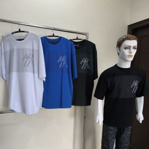 Printed Polyester Mens Round Neck T-Shirts Casual Wear