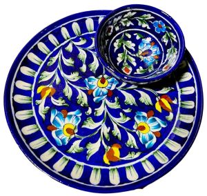 Blue Pottery Plate