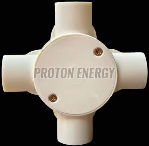 20mm PVC 4 Way Short Junction Box