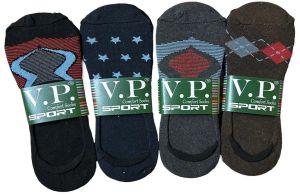 Printed Cotton Lycra Loafer Socks One Size Fits Most