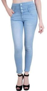 Ladies Skinny Denim Jeans Everyday Wear, Packaging Type : Blue