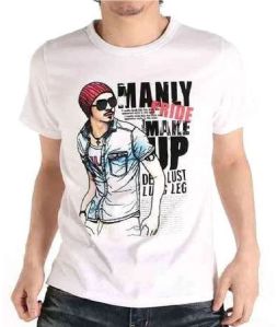 Mens Cotton Printed T Shirt