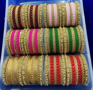 Metal Alloy Polished Multicolor Designer Ladies Bangle