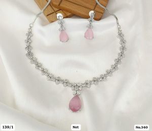 Designer American Diamond Necklace Set