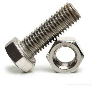 Stainless Steel Hex Head Bolts, Color : Grey, Silver
