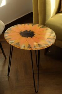 Cheerful Sunflower Table Modern, Floral