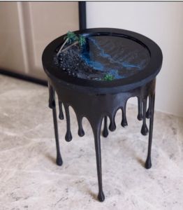 Handmade Luminous Beach Table, Shape : Circular