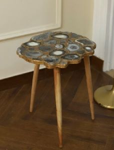 Sculptural Pebble Table Modern, Organic, Abstract