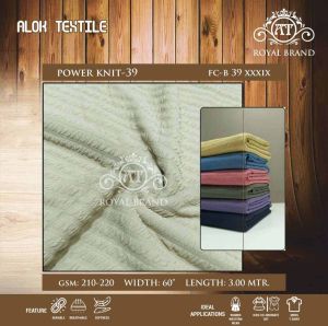 Royal Brand 217 GSM Power Knit Polyester Fabric, Width : 60 Inches
