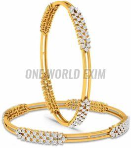 18 Carat Diamond Gold Bangles