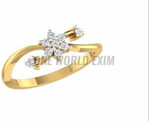 18 Carat Round Real Diamond Gold Rings