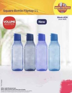 1 L Fliptop Square Water Bottles