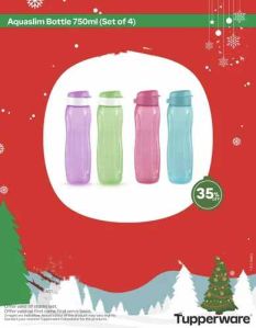 750ml Tupperware Aquaslim Plastic Bottle