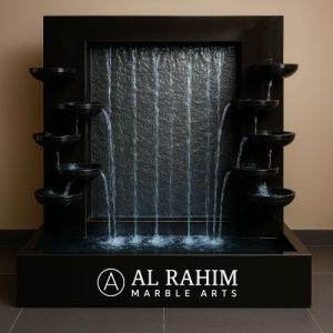 Black Granite Tiered Bowl Wall Fountain