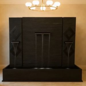 Granite Multi Stream Wall Fountain, Color : Black With Dark Finish