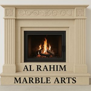 Minimalist Sandstone Fireplace