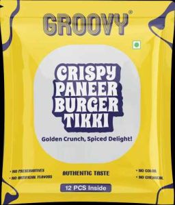 groovy frozen crispy paneer burger tikki