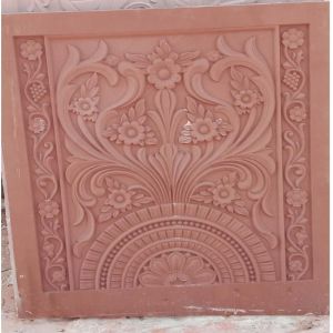Carved Pink Stone Panels, Panel Shape : Square, Rectangle
