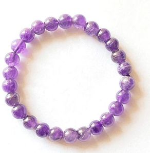 Polished Amethyst Bracelet, Color : Purple, Gender : Unisex