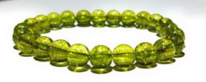Polished Peridot Bracelet, Color : Green, Gender : Unisex