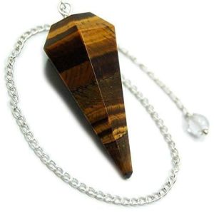 Tiger Eye Pendulum, Packaging Type : Brown for Healing
