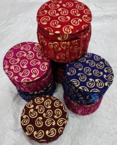 Traditional Embroidery Matki Shape Bangle Box