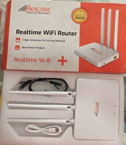 Plastic Realtime W8 Plus 4G Sim Router, Color : White