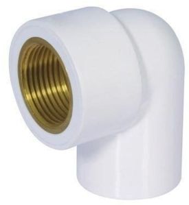 Ozil Coated UPVC Brass Elbow, Color : White for Pipe Fitting