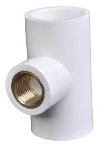 Ozil Coated UPVC Brass Tee, Color : White