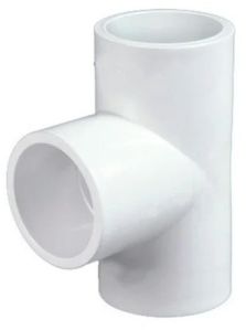 Ozil Smooth Finish UPVC Plain Tee, Color : White