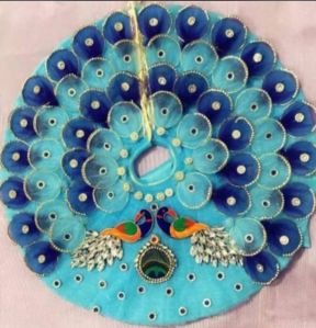 Designer Blue Peacock Feature Laddu Gopal Dress
