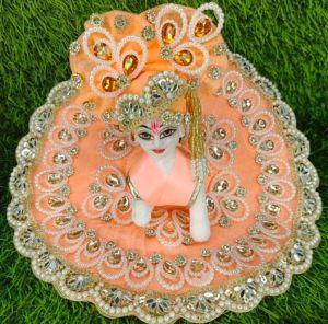 Laddu Gopal Fancy Embroidery Dress With Pagdi