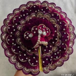 Maroon Laddu Gopal Heavy Embroidery Dress With Pagdi