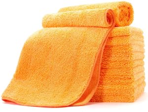 350 GSM Orange Microfiber Cleaning Towel