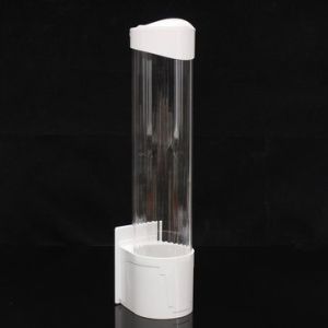 Manual Plastic White Wall Mounted Cup Dispenser