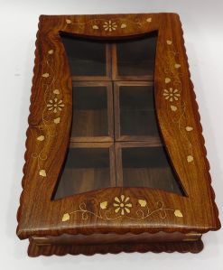 Polished Wooden Dry Fruit Box, Shape : Rectangular