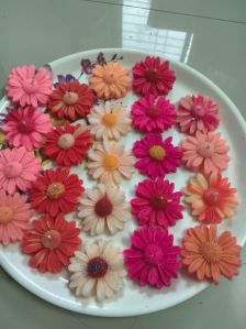 Plain Polished Flower Designer Candle, Color : Multicolor