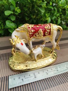 Polished Fiber Cow Idol for Home, Hotel, Office, Shops