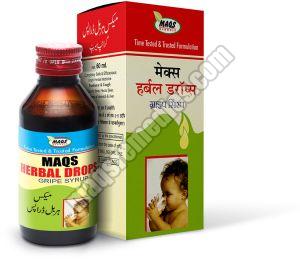 Herbal Drops Gripe Syrup, Color : Brown, Form : Liquid