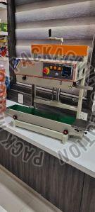 Polished Electric Continuous Bag Sealing Machine, Voltage : 220V